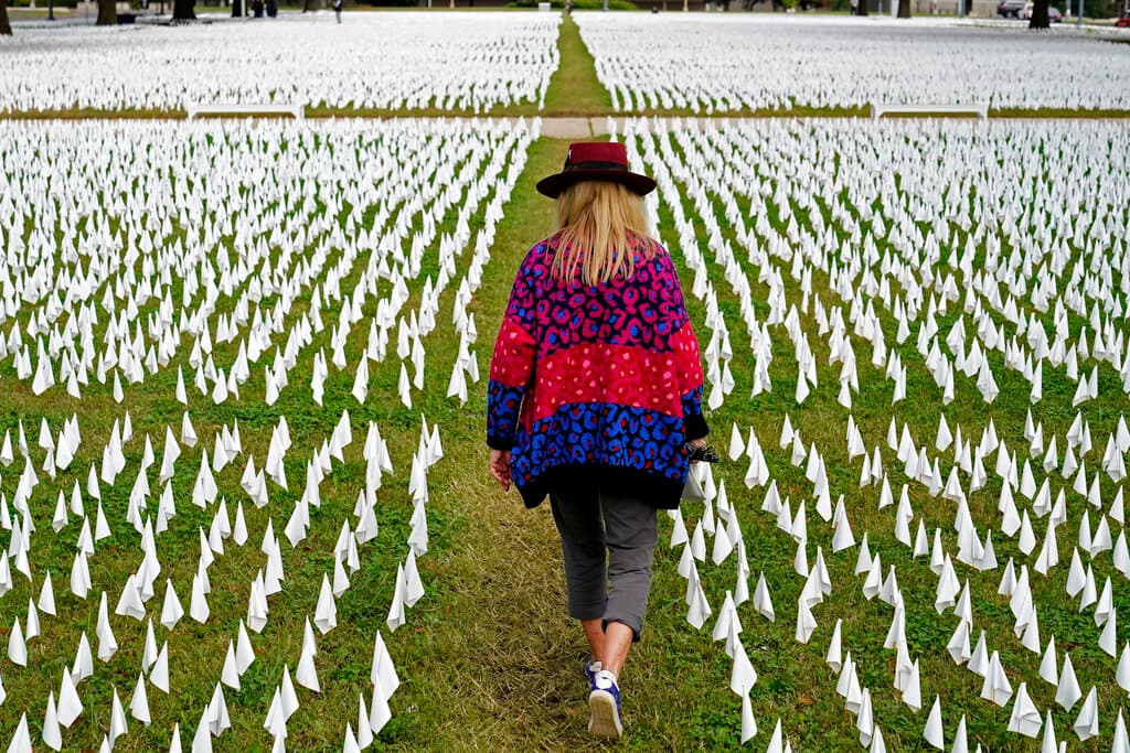 Suzanne Brenan, artista de 62 años comenzó a visualizar la idea de su instalación en marzo de 2020 durante la etapa inicial de la pandemia de covid-19. La motivación fue su indignación tras las declaraciones del vicegobernador de Texas, Dan Patrick, quien dijo que los estadounidenses deberían estar dispuestos a correr el riesgo de contagiarse de coronavirus para proteger la economía estadounidense.
<br>