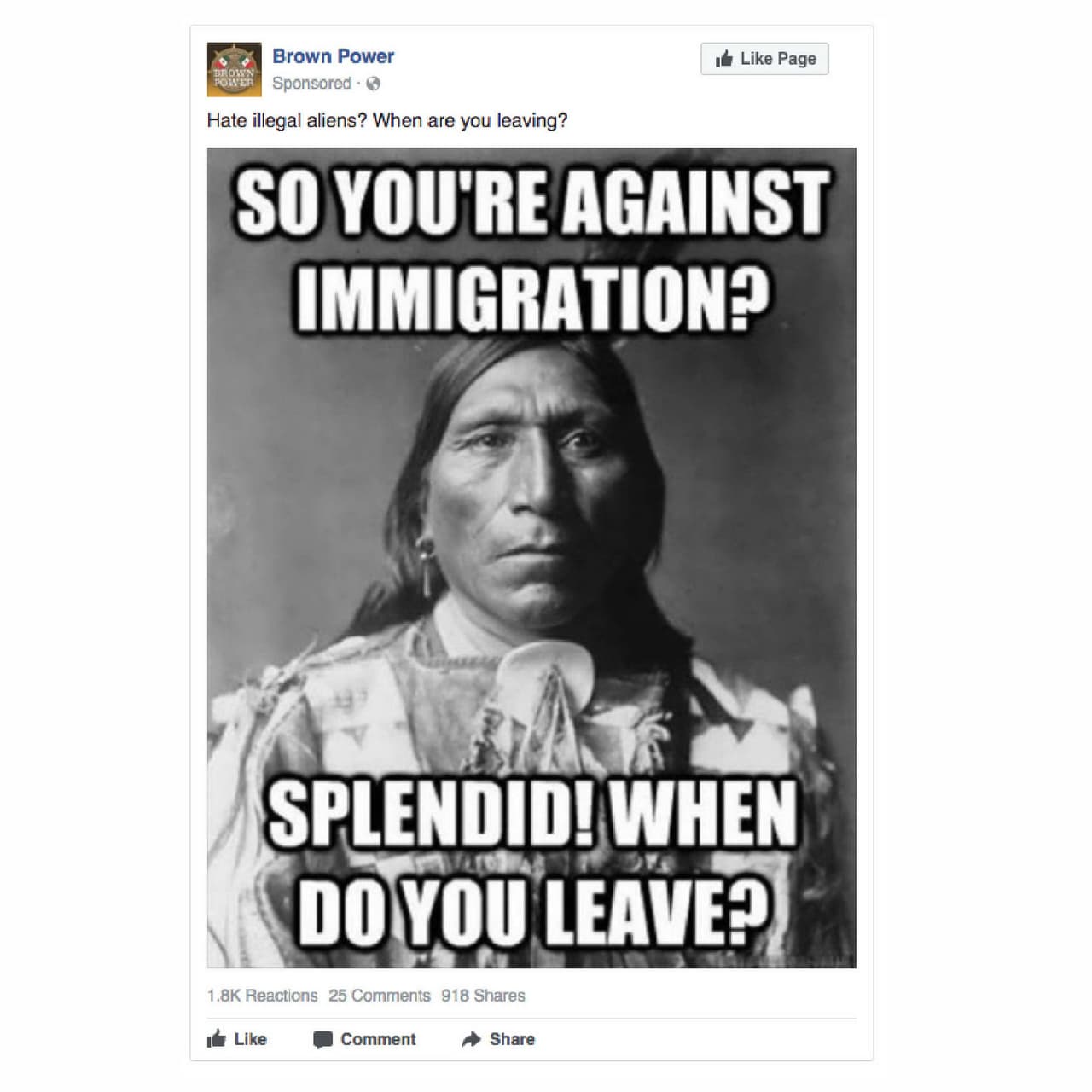 <b>Anuncio 2707.</b> “¿Odias a los inmigrantes ilegales? ¿Cuándo te vas?” “¿ESTÁS EN CONTRA DE LA INMIGRACIÓN?/ESPLÉNDIDO ¿CUÁNDO TE VAS?”. 
<br>
<b>Costo:</b> 51.44 rublos (0.82 dólares).