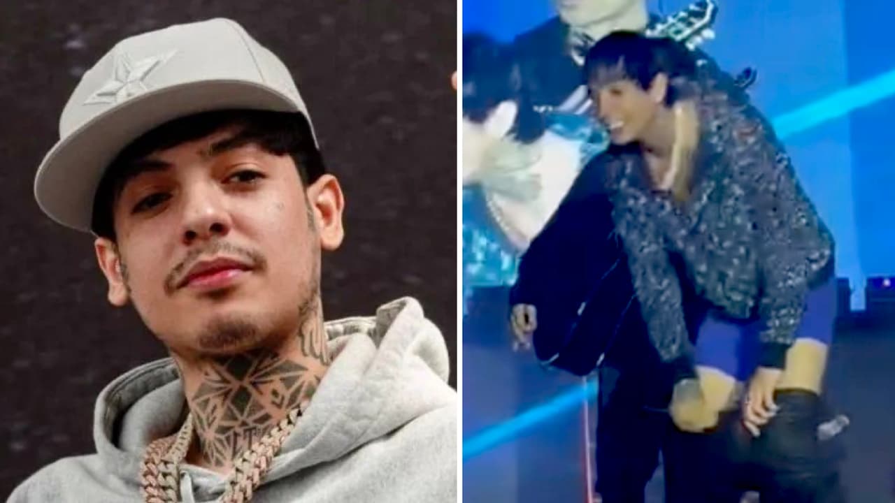 A Natanael Cano se le cayeron los pantalones en pleno concierto: ¡se le vio todo!