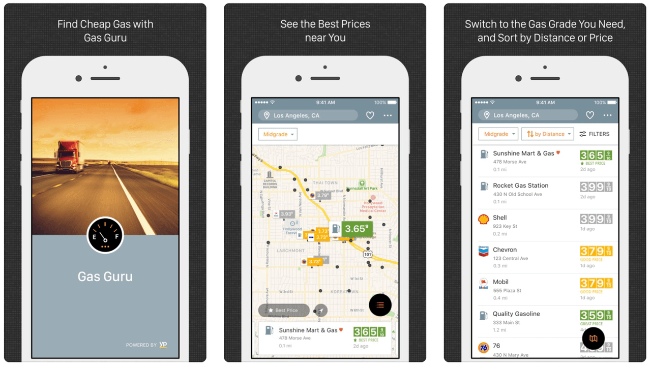 <b>Gas Guru</b> es similar a GasBuddy, ya que también te muestra en qué gasolineras puedes encontrar los precios más bajos. Con este app podrás confiar en los precios que te muestra porque utiliza información de la compañía Oil Price Information Service (OPIS). Gas Guru, además de decirte en dónde encontrar los mejores precios, te permite guardarlos en tus favoritos para que puedas regresar fácilmente a ellos.
<br>
<br>Precio: gratis
<br>Disponible: Android y iOS
<br>