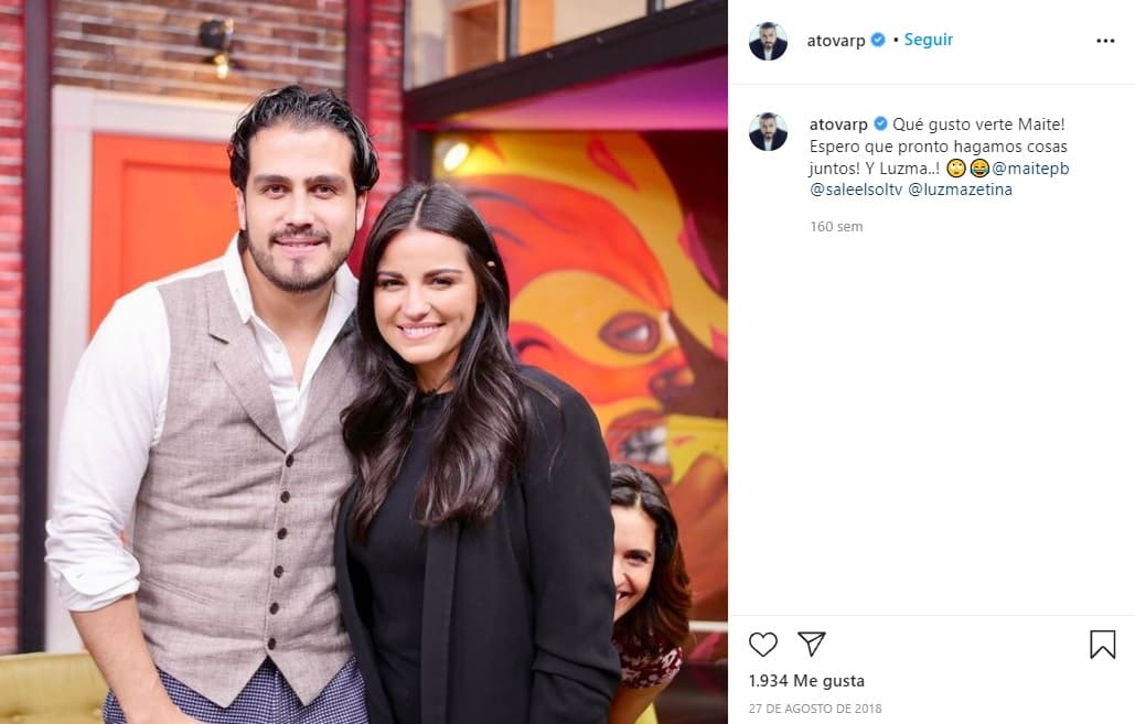 En octubre del mismo año, anunció que había iniciado otra relación. Ahora, con Andrés Tovar. Su historia de amor generó gran controversia, pues semanas antes se les había acusado de empezarla cuando él todavía estaba con Claudia Martín.