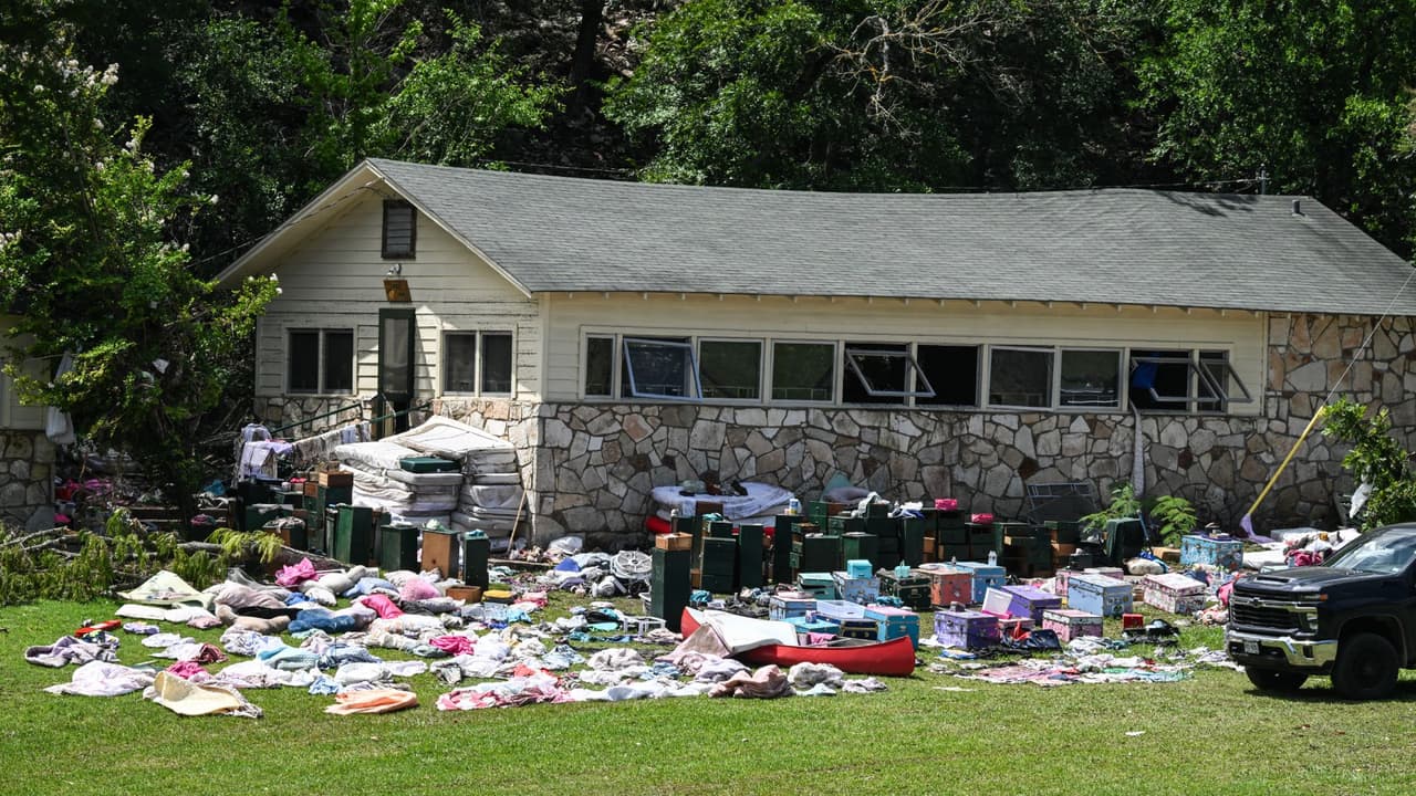 Así quedó el campamento Mystic tras inundaciones en Texas: escombros y colchones llenos de barro