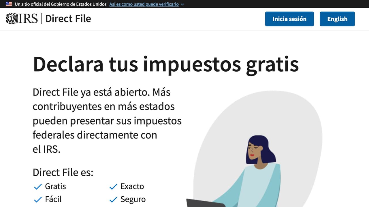 <h2 class="cms-H2-H2">Estas son las dos opciones para presentar tus impuestos gratis:</h2>
<br>
<br>-Direct File
<br>-Free File 
<i>(dirígete a la diapositiva 14 si solo eres elegible para Free File)</i>
<br>
<br>Tienes que escoger la opción correcta para presentar tus impuestos, dependiendo dónde vivas.
<br>
<br>La opción de Direct File está disponible en estos estados. Si no viviste ni trabajaste todo 2024 en alguno de esta lista, no puedes usar Direct File:
<br>
<ul>
 <li style="box-sizing: border-box;">Alaska</li>
 <li style="box-sizing: border-box;">Arizona</li>
 <li style="box-sizing: border-box;">California</li>
 <li style="box-sizing: border-box;">Connecticut</li>
 <li style="box-sizing: border-box;">Florida</li>
 <li style="box-sizing: border-box;">Idaho</li>
 <li style="box-sizing: border-box;">Illinois</li>
 <li style="box-sizing: border-box;">Kansas</li>
 <li style="box-sizing: border-box;">Maine</li>
 <li style="box-sizing: border-box;">Maryland</li>
 <li style="box-sizing: border-box;">Massachusetts</li>
 <li style="box-sizing: border-box;">Nevada</li>
 <li style="box-sizing: border-box;">New Hampshire</li>
 <li style="box-sizing: border-box;">New Jersey</li>
 <li style="box-sizing: border-box;">New Mexico</li>
 <li style="box-sizing: border-box;">New York</li>
 <li style="box-sizing: border-box;">North Carolina</li>
 <li style="box-sizing: border-box;">Oregon</li>
 <li style="box-sizing: border-box;">Pennsylvania</li>
 <li style="box-sizing: border-box;">South Dakota</li>
 <li style="box-sizing: border-box;">Tennessee</li>
 <li style="box-sizing: border-box;">Texas</li>
 <li style="box-sizing: border-box;">Washington state</li>
 <li style="box-sizing: border-box;">Wisconsin</li>
 <li style="box-sizing: border-box;">Wyoming</li>
</ul>