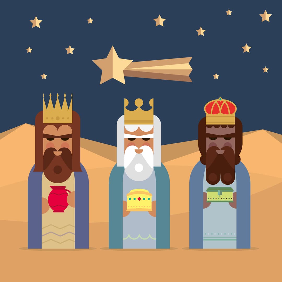 Baltazar originalmente era el más anciano de los tres, alrededor de 60 años con barba y cabello blanco, el más experimentado. De esta manera, los tres representaban las tres edades del hombre, en juventud, madurez y senectud, visitando al niño Jesús. Esa representación pronto fue modificada siglos después para incluir al "rey mago negro".