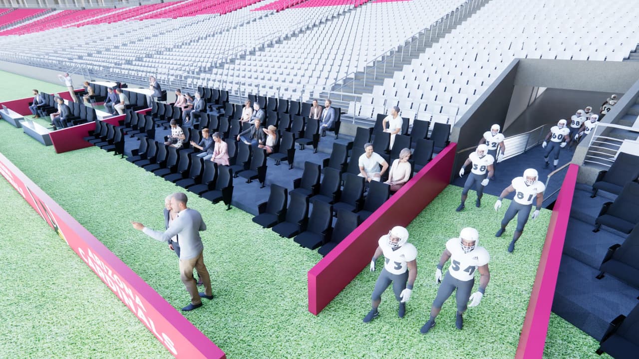 <b>Sideline Field Seats</b>
<br>Estarán ubicados desde la esquina de la zona de anotación hasta la línea de diez yardas, ofreciendo vistas incomparables y una atmósfera inmersiva. Estos asientos te colocarán justo en el medio de la acción.