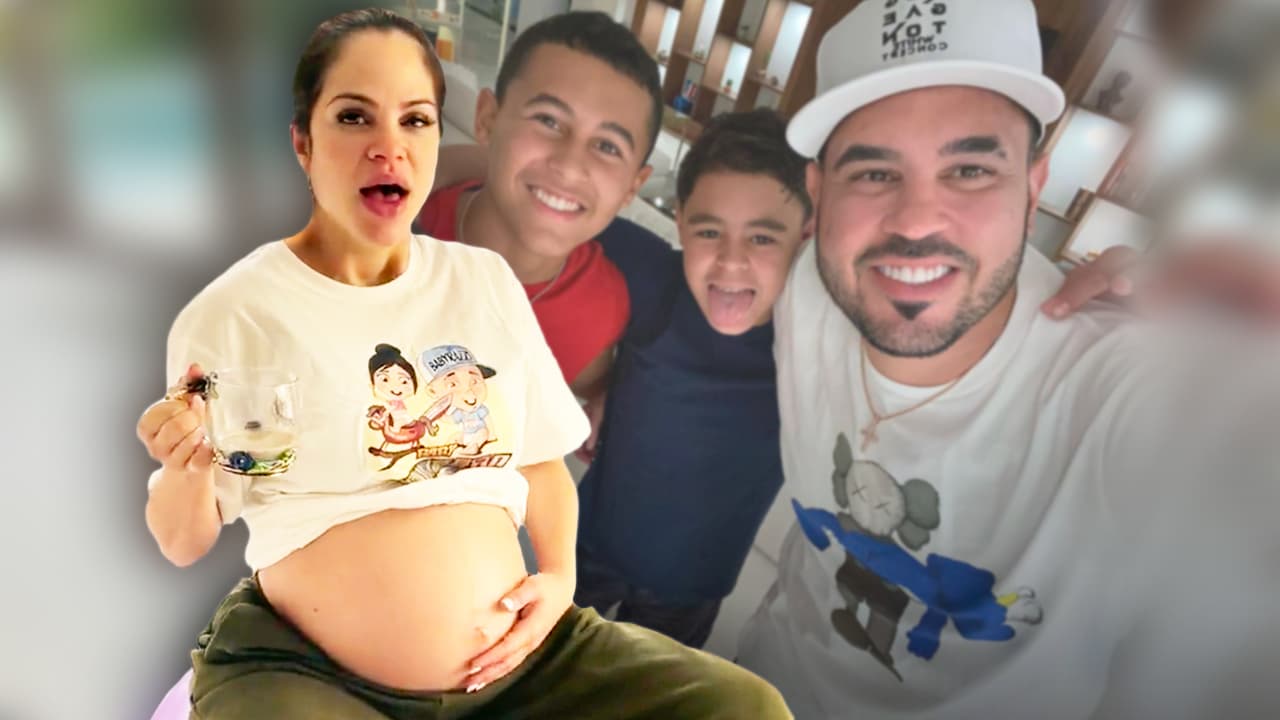 “Te está bajando un líquido”: Raphy Pina y sus hijos dejan fría a Natti Natasha con una broma a días de su parto
