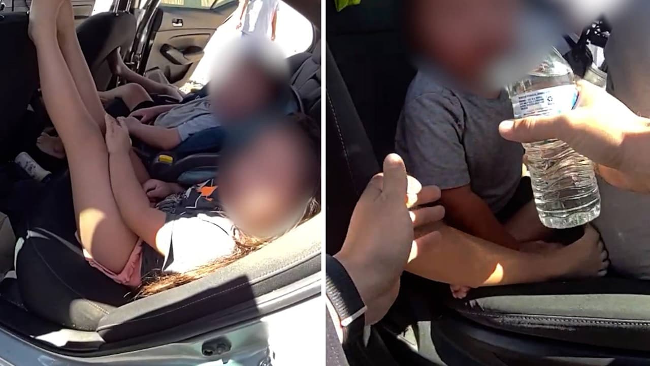 Padre dejó a sus hijos encerrados en el auto mientras iba a una tienda de artículos para adultos