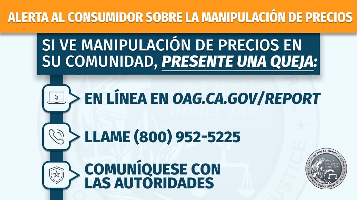 Si en tu comunidad detectas alto precios de productos esenciales durante la emergencia de coronavirus, puedes denunciar el caso con autoridades locales.
<br>