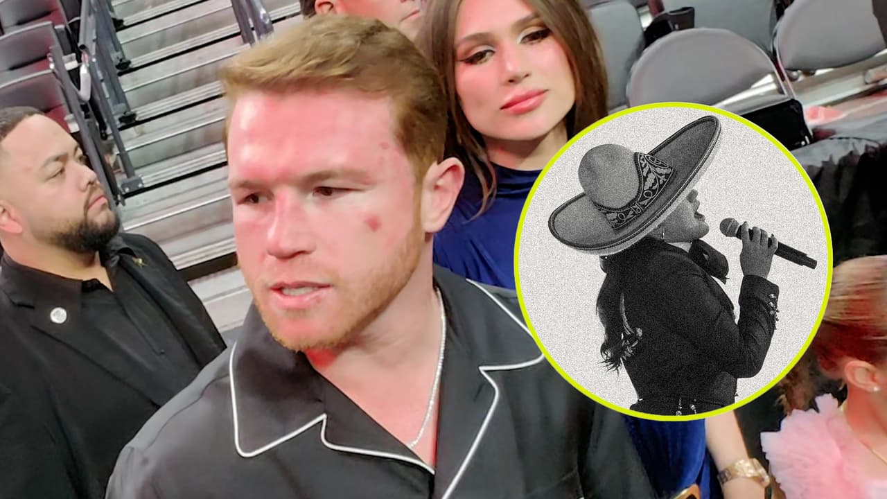 La reacción de Canelo al error en el himno nacional