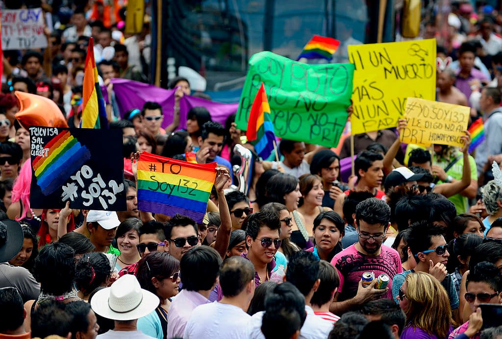 La marcha también sirvió para concienciar en contra de la violencia contra este colectivo.