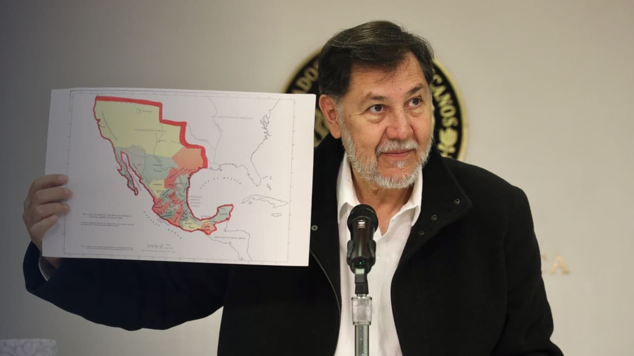 Presidente del Senado de México, propone muro fronterizo con EE.UU con base en un mapa de 1830
