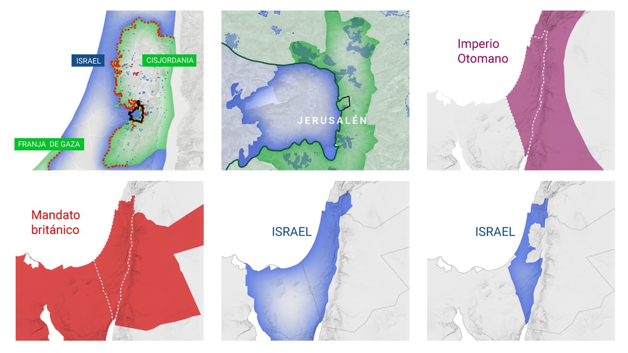 La complicada crisis palestino israelí explicada en seis mapas y de un vistazo