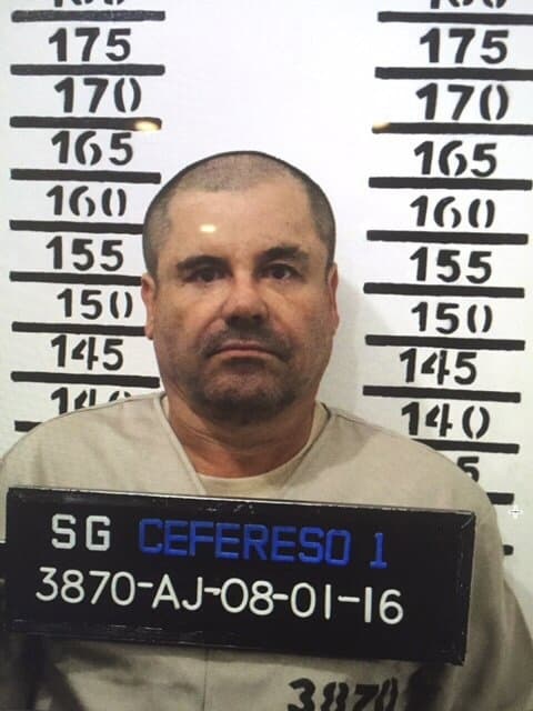 <b>Joaquín Archivaldo Guzmán Loera, alias 'El Chapo'</b>. Luego de varios arrestos y fugas, fue extraditado a EEUU en enero de 2017. 
<b><a href="http://www.univision.com/noticias/narcotrafico/los-momentos-clave-de-el-chapo-guzman-del-apogeo-a-la-caida-y-extradicion-fotos">Fue líder del cartel de Sinaloa. Nació en La Tuna, México, en 1957.</a></b>