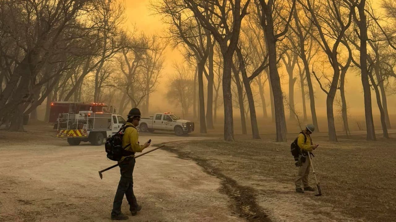 El fuego 
<a href="https://www.univision.com/local/dallas-kuvn/fuego-smokehouse-creek-norte-texas-desastre-1-millon-acres-quemados" target="_blank">Smokehouse Creek</a>, sumado al Windy Deuce, en el norte de Texas, han quemado más de 1 millón de acres de malezas y pastizales hasta el jueves 29 de febrero por la mañana, según reportes del Servicio Forestal de Texas A&M.
