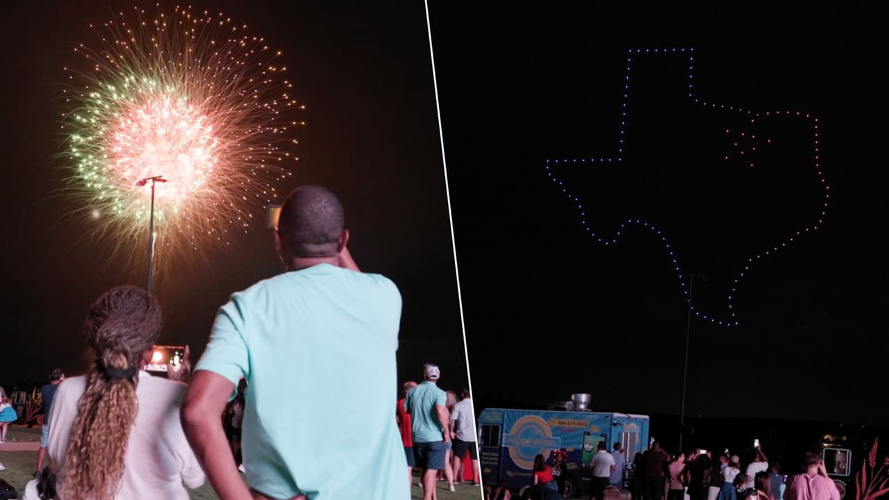 Un show de drones y fuegos artificiales, así fue la celebración del 4 de julio en Frisco, Texas