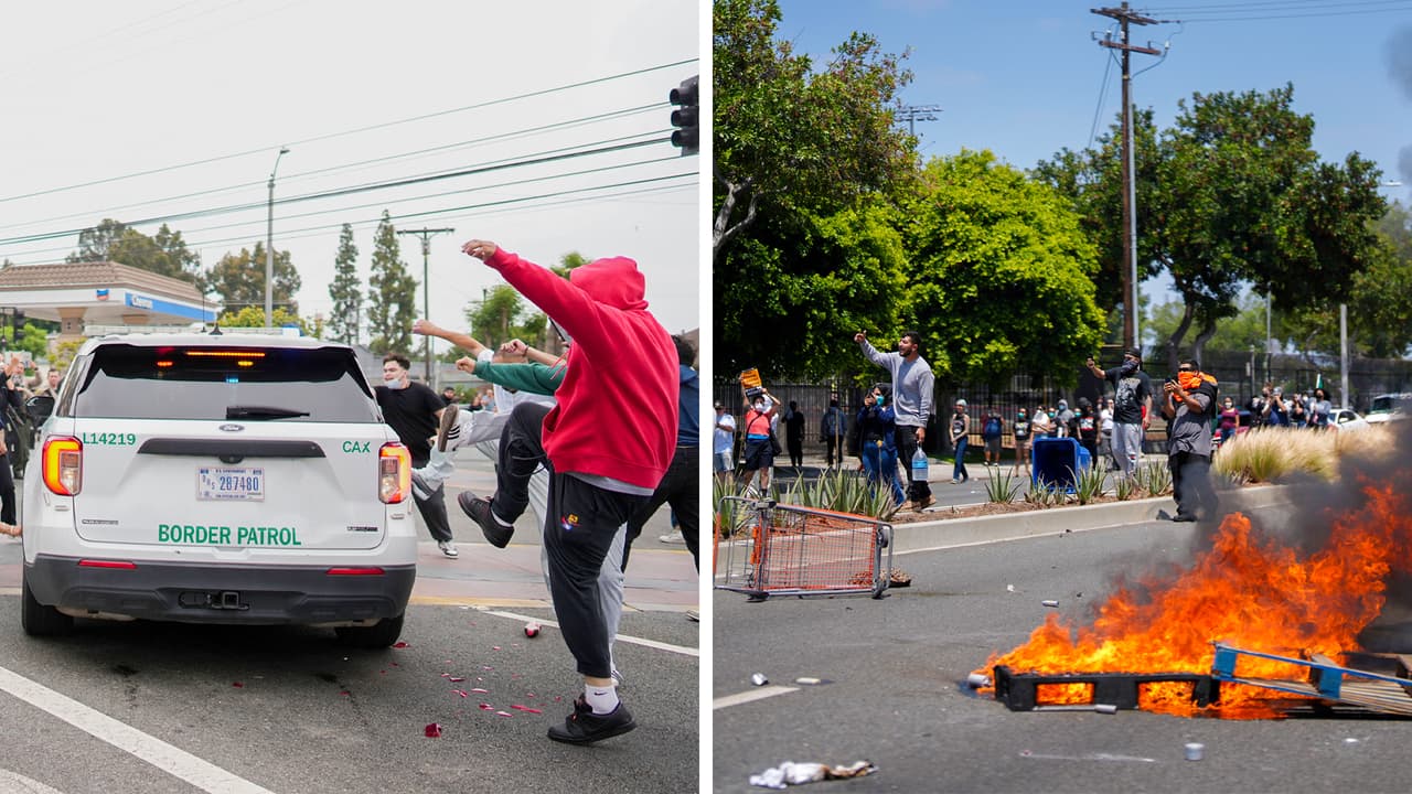La cabalgata tuvo a Paramount, al sureste de Los Ángeles, como 
<b><a href="https://www.univision.com/local/los-angeles-kmex/manifestantes-redada-agentes-inmigracion-ice-paramount-los-angeles-california-fotos" target="_blank">punto de partida. Allí, en el estacionamiento de Home Depot</a></b>, estalló el caos el 6 de junio, cuando agentes federales comenzaron las redadas para detener a inmigrantes, en riesgo elevado de deportación. 
<br>
<br>Se trató de la primera gran manifestación contra ICE en el condado de Los Ángeles, California, seguida por otra en la vecina ciudad de Compton.