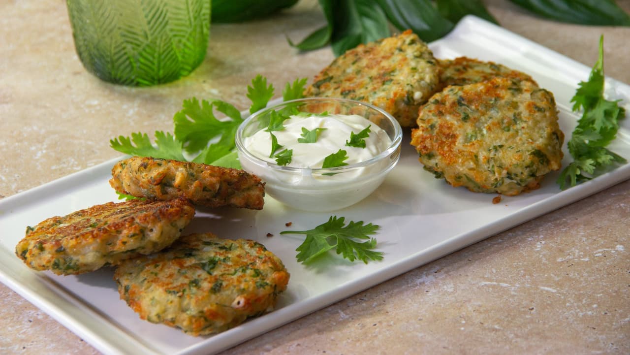 Tortitas de cilantro y queso manchego en 30 minutos 