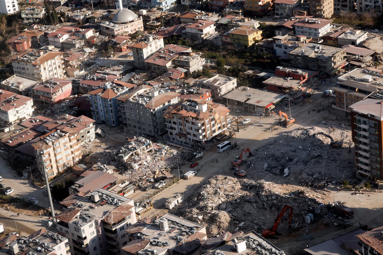 Una vista general de los daños luego de un terremoto mortal en la provincia de Hatay, Turquía, el domingo 19 de febrero de 2023.