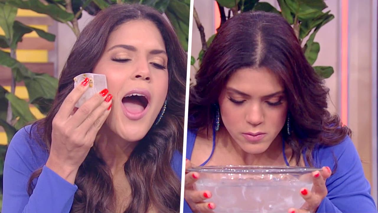 "¡Qué frío!": Francisca metió la cara en un balde de agua con hielos y tú también querrás hacerlo al saber la razón