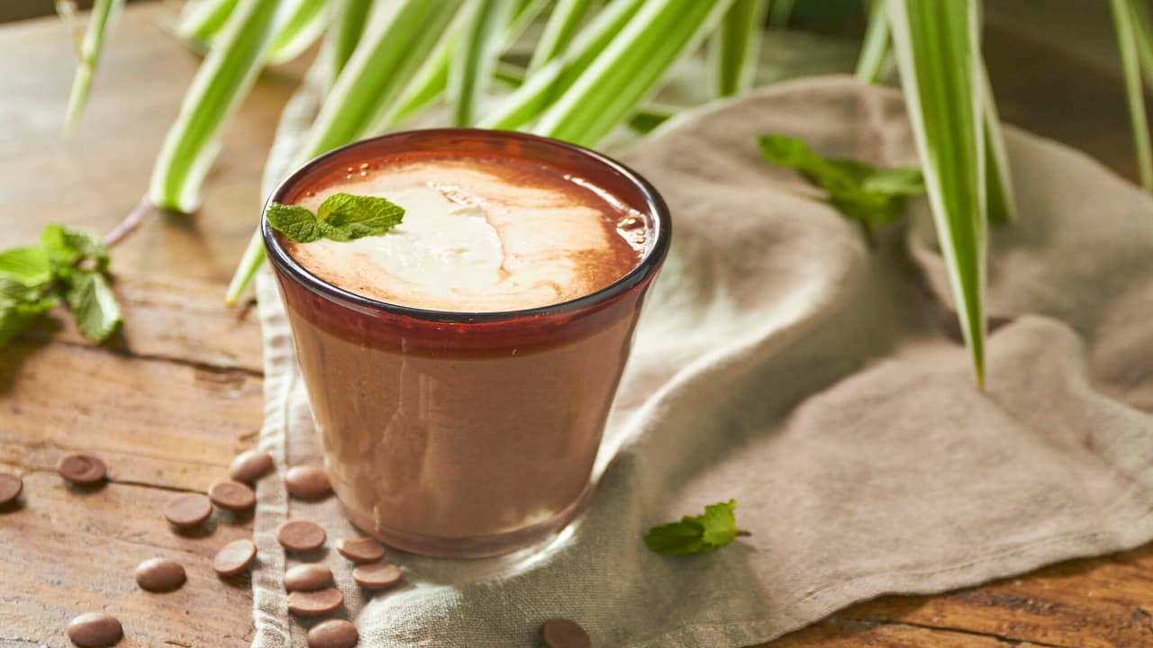 Chocolate caliente de menta