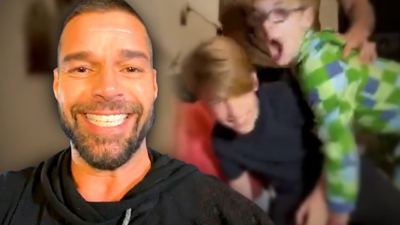 "¡Están locos!": Ricky Martin se emociona cuando sus gemelos irrumpen en su 'en vivo' horas antes de su graduación