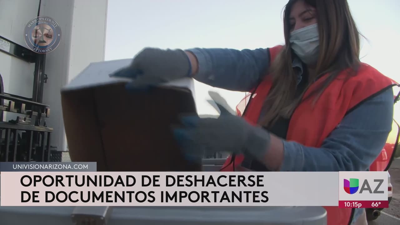 La fiscalía del condado maricopa y el distrito escolar Cartwright le brindan la oportunidad de triturar sus documentos sin costo alguno