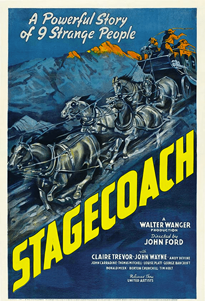 <b>Stagecoach (1939)</b>
<br>Este clásico del cine de vaqueros, protagonizado por un muy joven John Wayne, tiene algunas escenas filmadas en Bakersfield, hace 82 años.