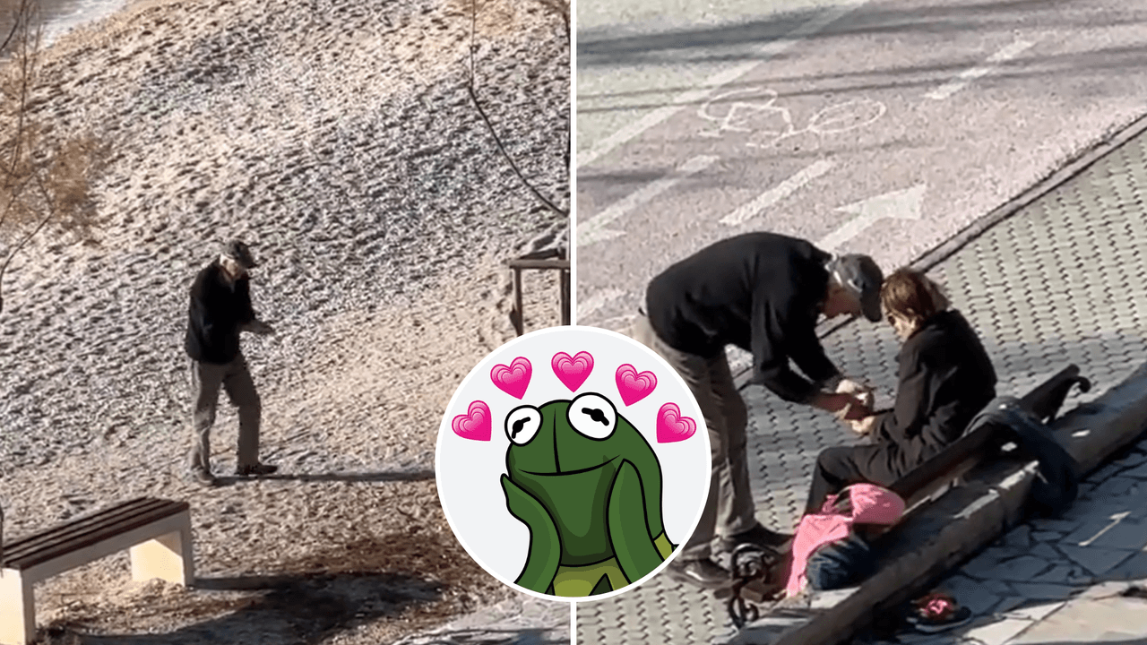 Abuelito lleva agua del mar a manos de su esposa y su gesto pone a llorar a Internet: “Felices para siempre”