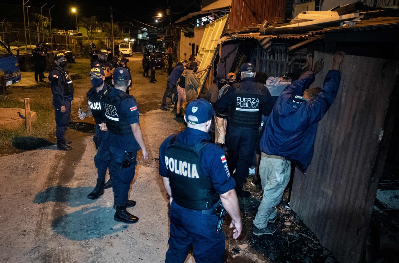 Operativo antinarcóticos en Costa Rica en julio de 2021.