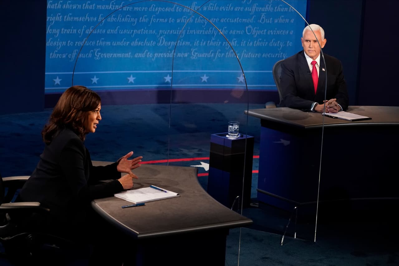 "Señor vicepresidente estoy hablando": así fue el encuentro entre Harris y Pence