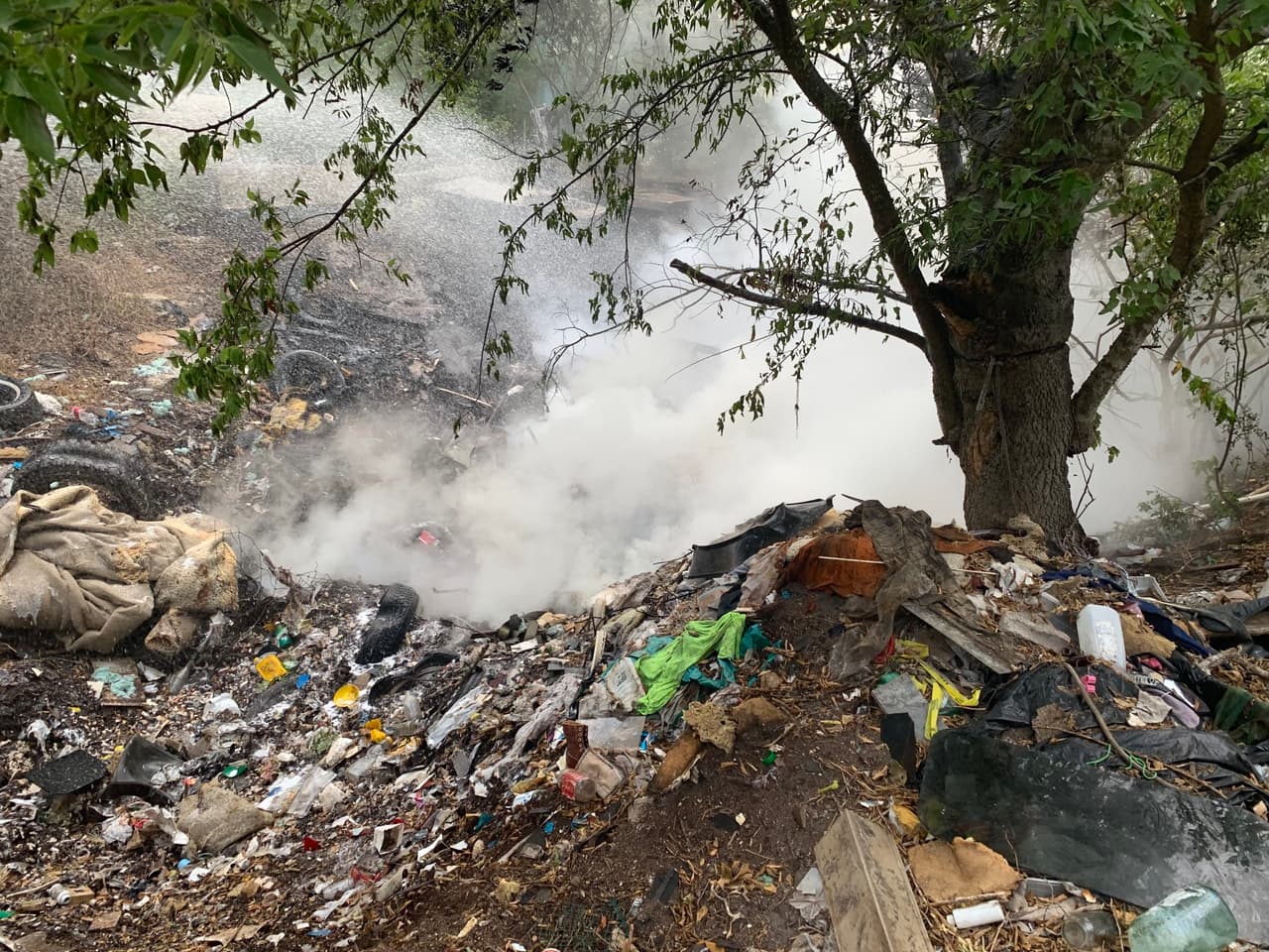 El fuego se registró en horas de la mañana.