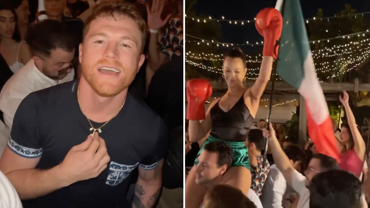 Saúl ‘Canelo’ Álvarez armó una lujosa y exclusiva fiesta: ¡hasta mojó a los invitados con champaña!