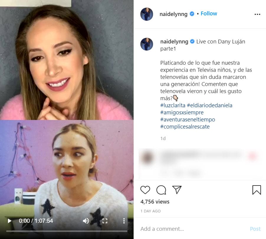 El pasado 27 de julio 
<b>Naidelyn Navarrete</b>, una de las actrices infantiles de 'Cómplices al rescate', mantuvo una 
<a href="https://www.instagram.com/p/CDK5MHcgUMv/" target="_blank">charla</a> a través de un en vivo en Instagram con su amiga 
<b>Daniela</b>, con quien recordó anécdotas de su etapa infantil.
<br>