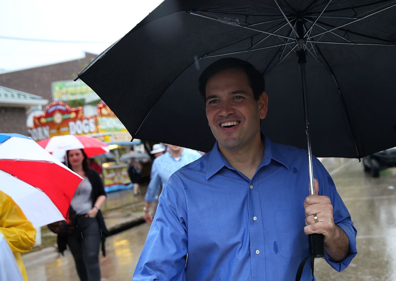 Marco Rubio durante picnic familiar en Iowa