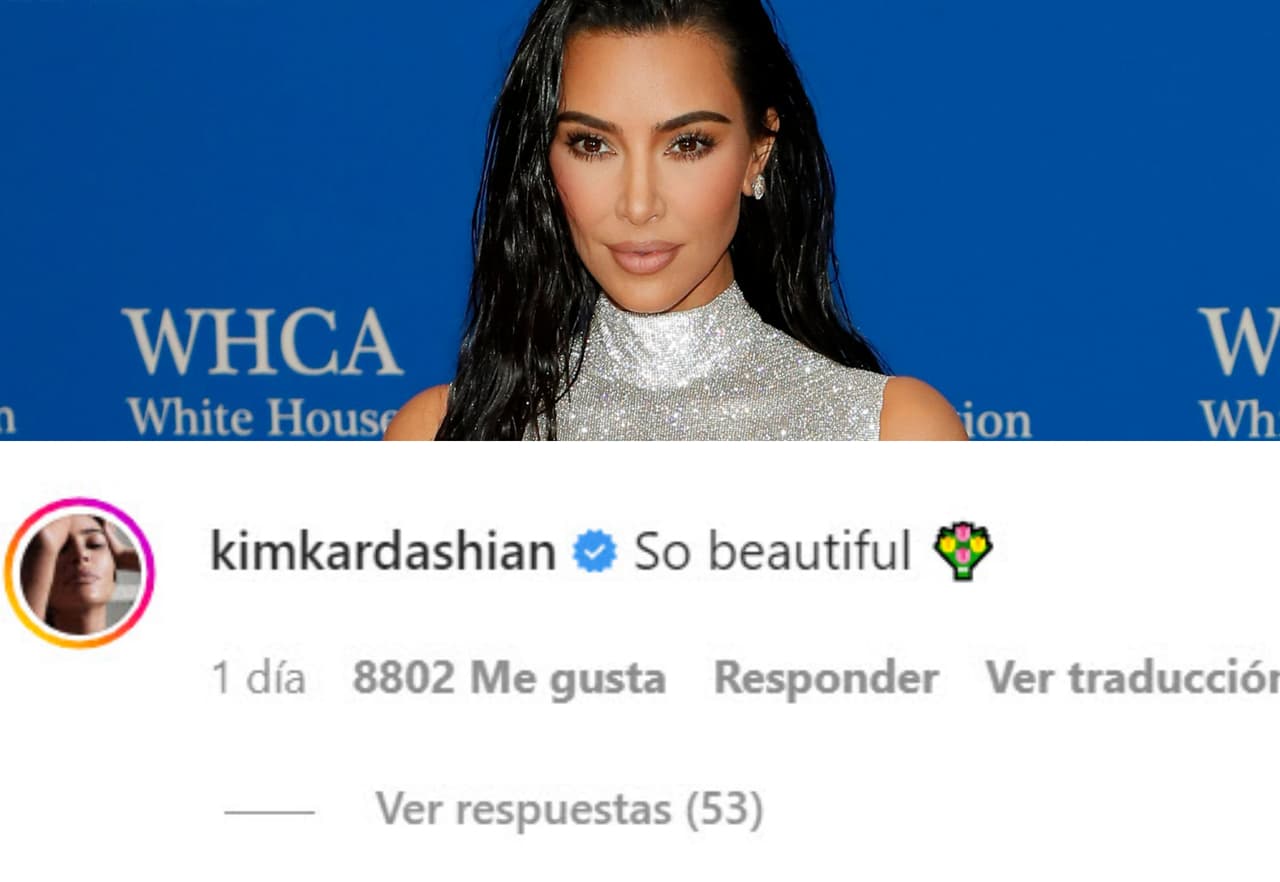 Kim Kardashian escribió: "Qué hermoso". 
<br>