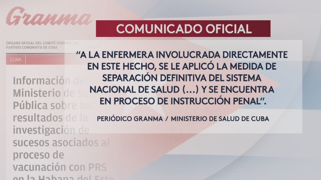 El régimen también culpó a la enfermera que atendió a Paloma.