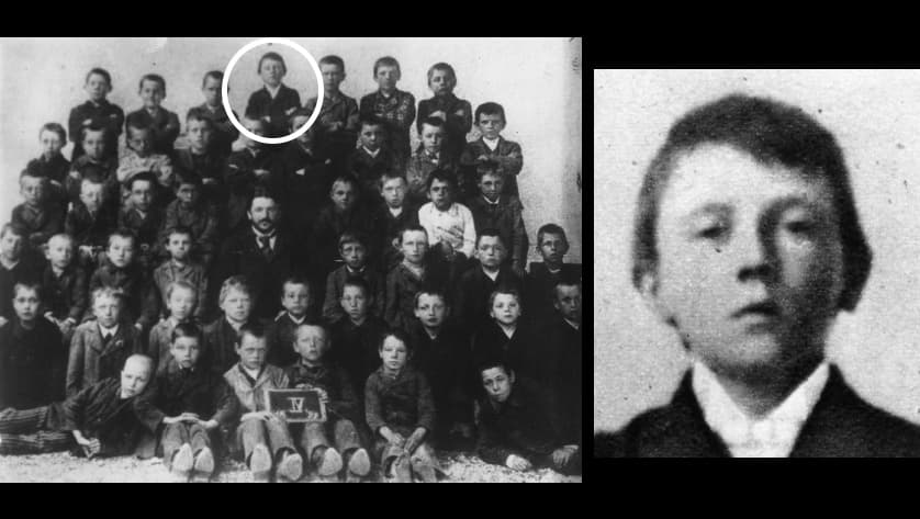La nueva luz que arrojan las cartas obligó al profesor emérito de Historia de la Universidad Johannes Kepler de Linz, Austria, a revisar tesis anteriores sobre la vida de la familia. Los resultados 
<b>presentan "una nueva imagen del joven Adolf Hitler"</b>, dijo Sandgruber a la agencia EFE. En la imagen, un Adolf Hitler pequeño junto a sus compañeros de escuela en Lambach, Austria.