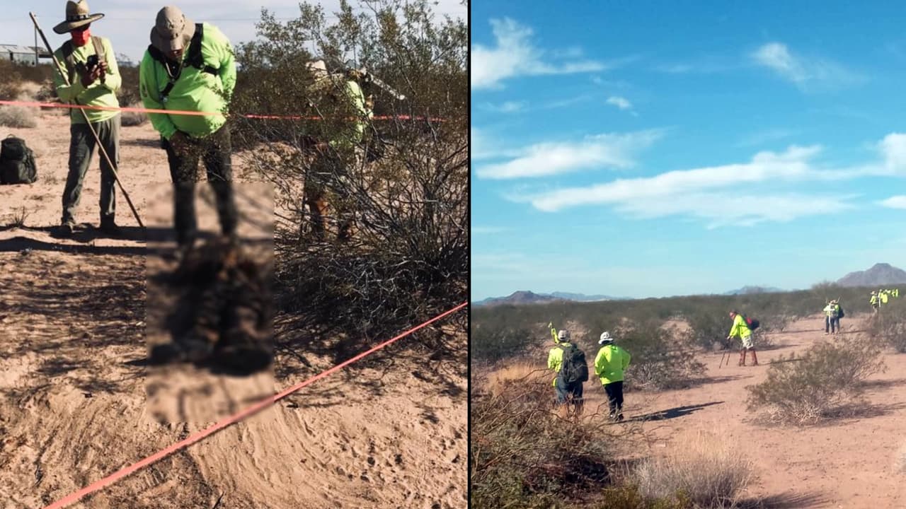 El triste hallazgo de Gabriel, así es como describe Guadalupe Andrade, voluntaria de Capellanes del Desierto, el encuentro sin vida de un migrante de Guadalajara, México, que cruzó la frontera recientemente y nunca llegó a su destino. Fue encontrado en octubre del 2021. 
<b><a href="https://www.univision.com/local/arizona-ktvw/hallan-el-cuerpo-de-un-migrante-muerto-a-solo-10-minutos-de-unas-casas-moviles-al-oeste-de-desierto-de-arizona" target="_blank">Esta es la historia</a></b>.