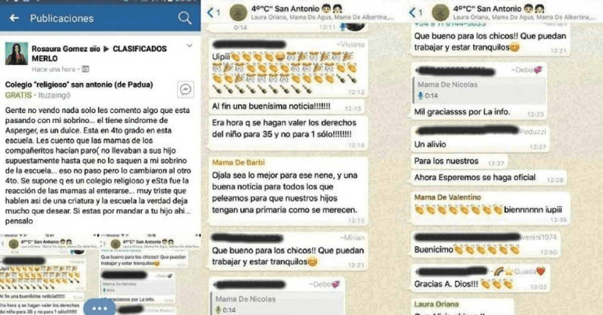 Todo al revés: lo excluyeron por tener Asperger y las mamás del curso celebraron