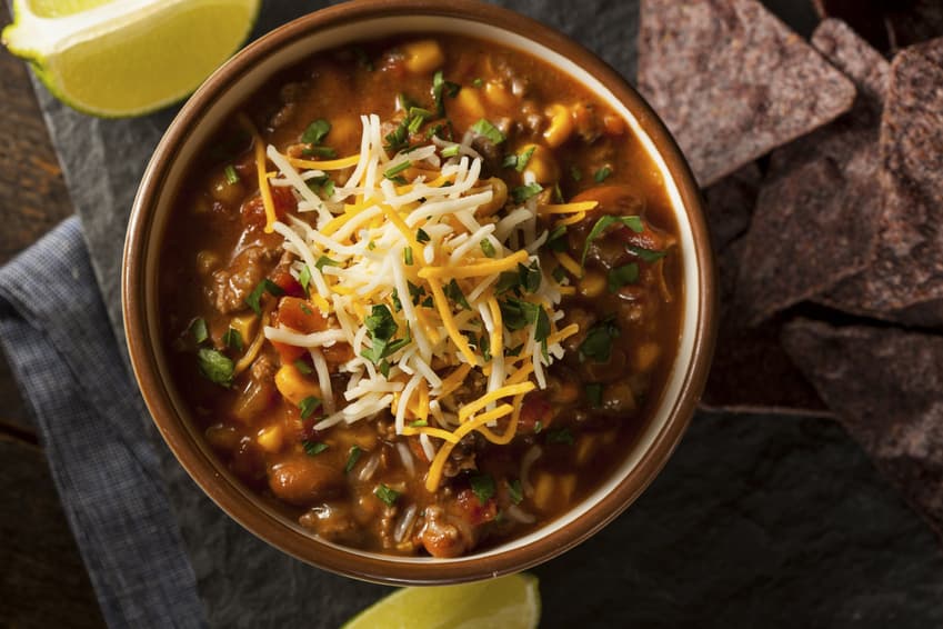 Chili de pavo con frijoles rojos