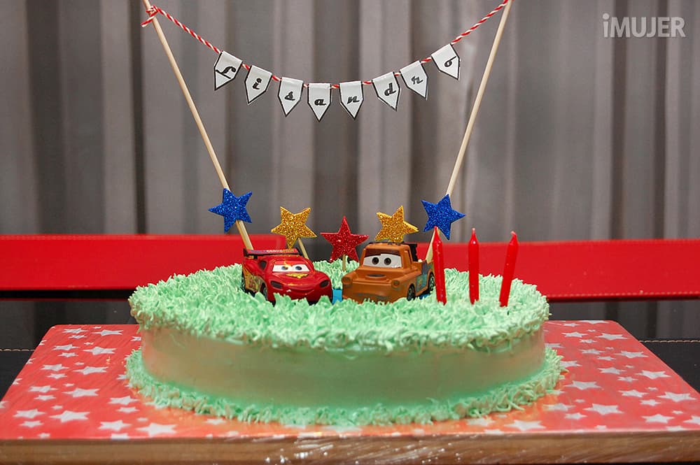 Torta “pista” de Cars para 3 años