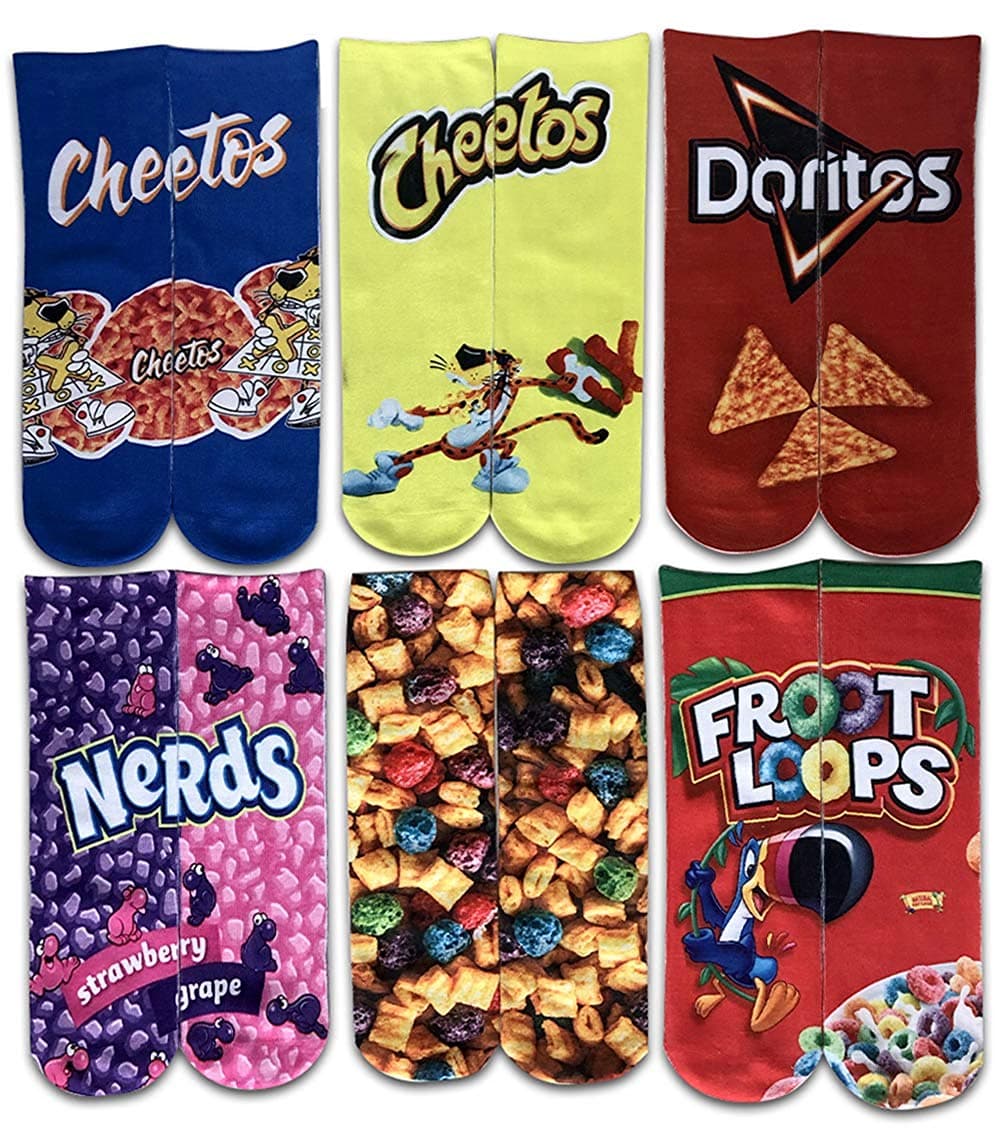 Los calcetines perfectos para los que aman las golosinas y las papitas, ¡vas a quererlos todos!